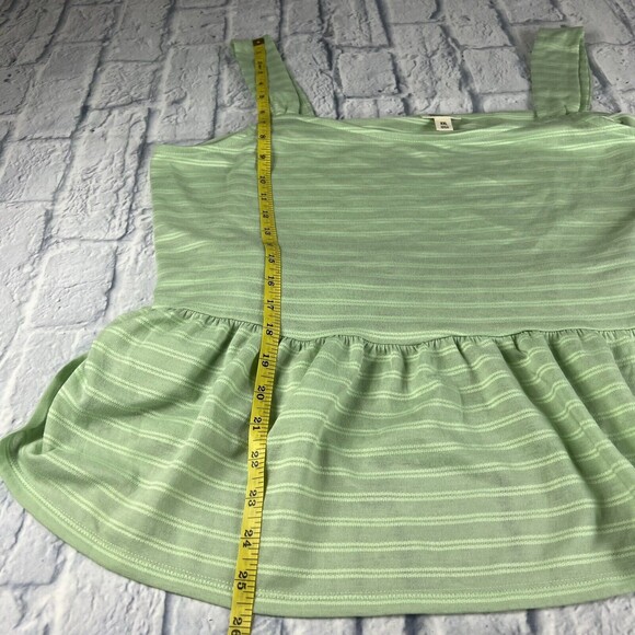 a.n.a Women's Size XXLarge Mint Green Striped Polyester Round Neck Regular - Picture 8 of 8